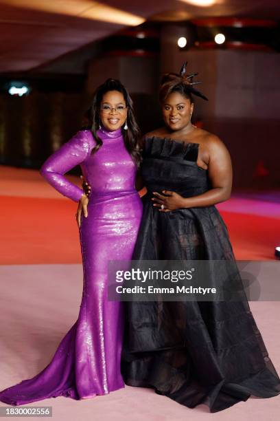 Oprah Winfrey and Danielle Brooks attend the Academy Museum of Motion Pictures 3rd Annual Gala Presented by Rolex at Academy Museum of Motion...