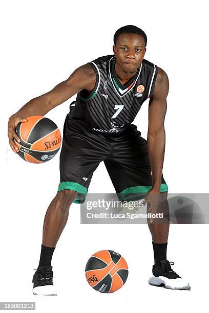 David Cournooh, #7 of Montepaschi Siena during the Montepaschi Siena 2013/14 Turkish Airlines Euroleague Basketball Media Day at Palaestra on October...