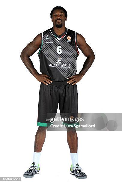 Othello Hunter, #6 of Montepaschi Siena during the Montepaschi Siena 2013/14 Turkish Airlines Euroleague Basketball Media Day at Palaestra on October...