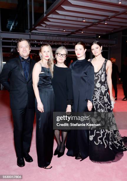 Henry Wolfe, Mamie Gummer, Meryl Streep, Grace Gummer and Louisa Jacobson attend the Academy Museum of Motion Pictures 3rd Annual Gala Presented by...