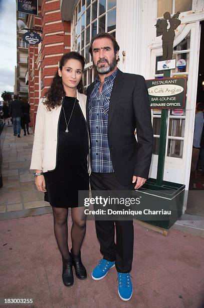 Rachida Brakni and Eric Cantona arrive at the 24th Dinard British Film Festival Opening Ceremony on October 3, 2013 in Dinard, France.