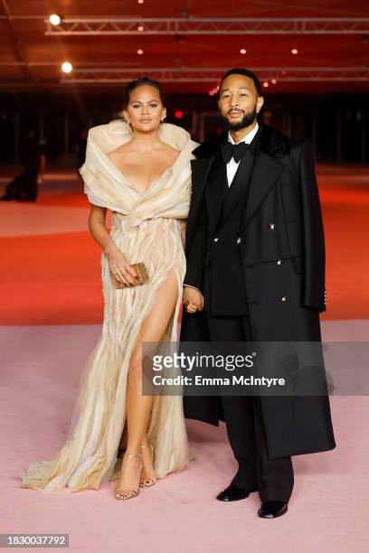 Chrissy Teigen and John Legend attend the Academy Museum of Motion Pictures 3rd Annual Gala Presented by Rolex at Academy Museum of Motion Pictures...