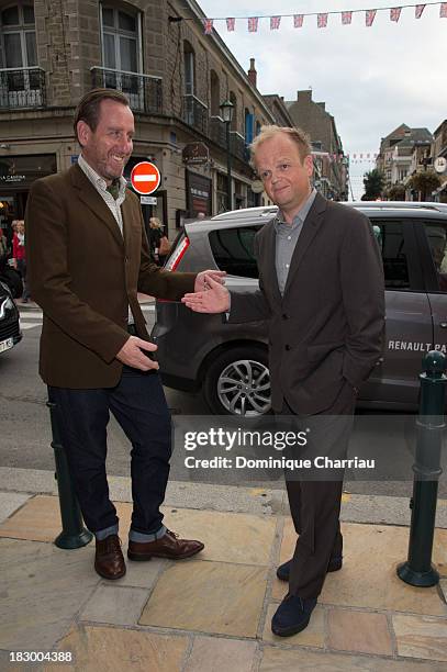 Michael Smiley and Tobe Jones arrive at the 24th Dinard British Film Festival Opening Ceremony on October 3, 2013 in Dinard, France.