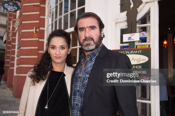 Rachida Brakni and Eric Cantona arrive at the 24th Dinard British Film Festival Opening Ceremony on October 3, 2013 in Dinard, France.