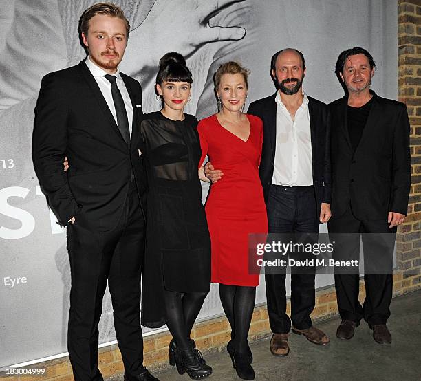 Jack Lowden, Charlene McKenna, Richard Eyre, Lesley Manville, Will Keen and Brian McCardi attends an after party following the press night...