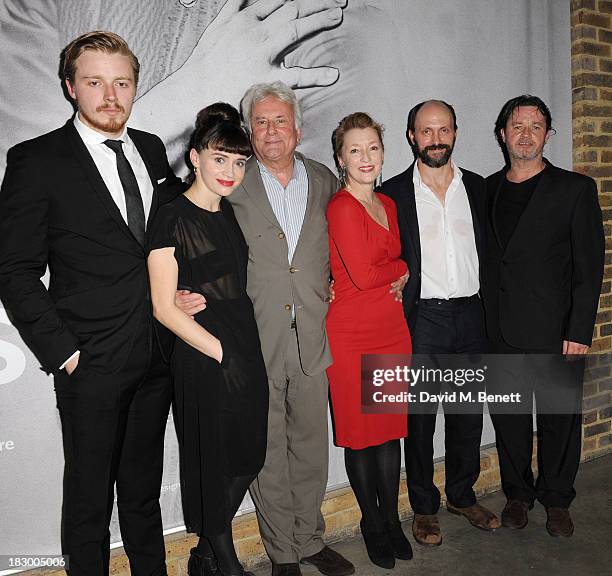 Jack Lowden, Charlene McKenna, Richard Eyre, Lesley Manville, Will Keen and Brian McCardi attends an after party following the press night...