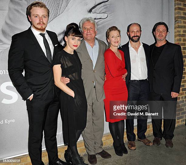 Jack Lowden, Charlene McKenna, Richard Eyre, Lesley Manville, Will Keen and Brian McCardi attends an after party following the press night...