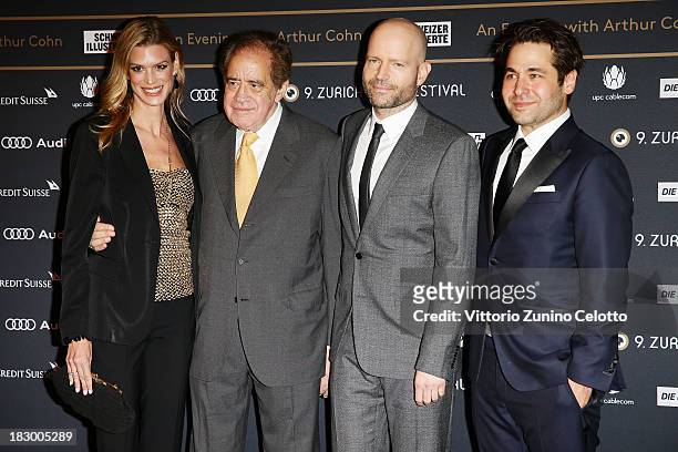 Nadja Schildknecht, Arthur Cohn, Marc Forster, Karl Spoerri attend an evening with Arthur Cohn during the Zurich Film Festival 2013 on October 3,...