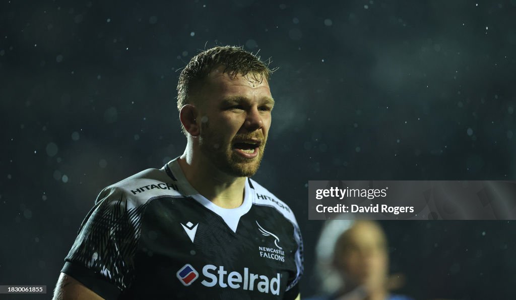 Callum Ress Rugby Callum Chick of Newcastle Falcons looks on during the Gallagher... News ...