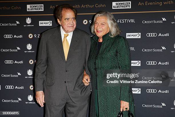 Arthur Cohn and Ellen Ringier attend an evening with Arthur Cohn during the Zurich Film Festival 2013 on October 3, 2013 in Zurich, Switzerland.