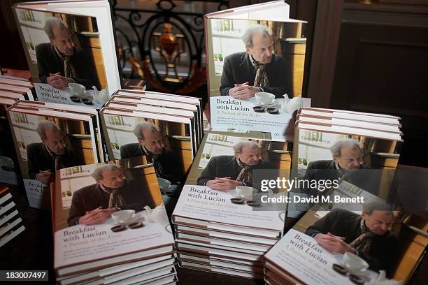 General view of the atmosphere at the launch of Geordie Greig's new book "Breakfast With Lucian" on October 3, 2013 in London, England.