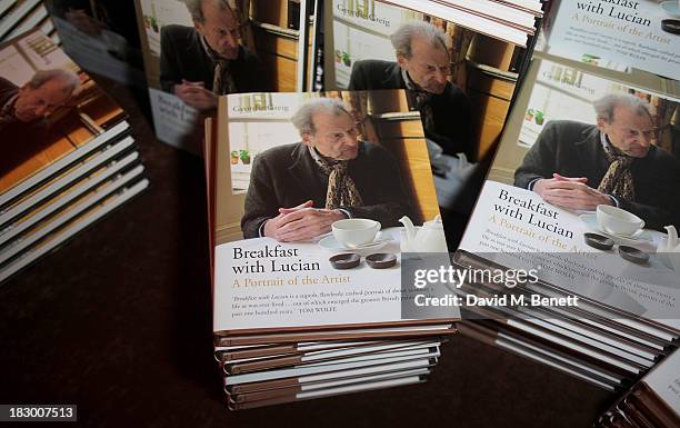 General view of the atmosphere at the launch of Geordie Greig's new book "Breakfast With Lucian" on October 3, 2013 in London, England.