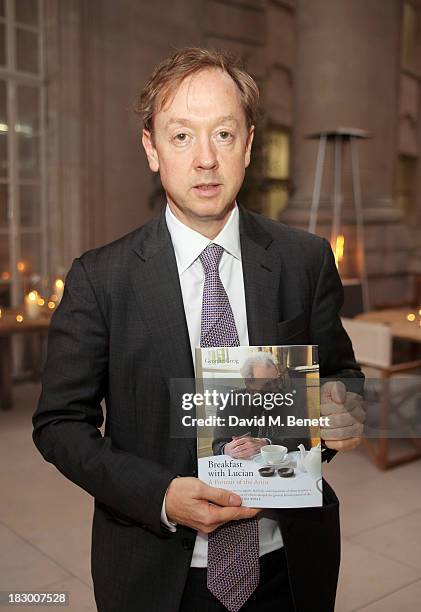 Geordie Greig attends the launch of Geordie Greig's new book "Breakfast With Lucian" on October 3, 2013 in London, England.