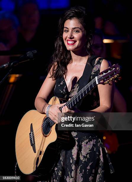 Katie Melua performs at 'A Life In Song: Lyrics By Don Black' at the Royal Festival Hall on October 3, 2013 in London, England.