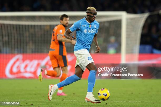 Victor Osimhen of SSC Napoli during the Serie A TIM match between SSC Napoli and FC Internazionale at Stadio Diego Armando Maradona on December 03,...