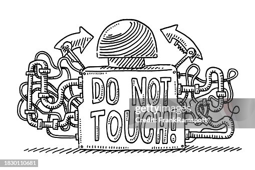 Do Not Touch Push Button Drawing Do Not Touch Push Button Drawing