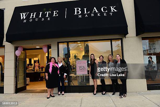 Tracy Adelkopf, Maria Michini, Becky Denlinger, Lynn Folkman, Liz Bohan and Tracy Murray attend the Shop For A Cause with Living Beyond Breast Cancer...
