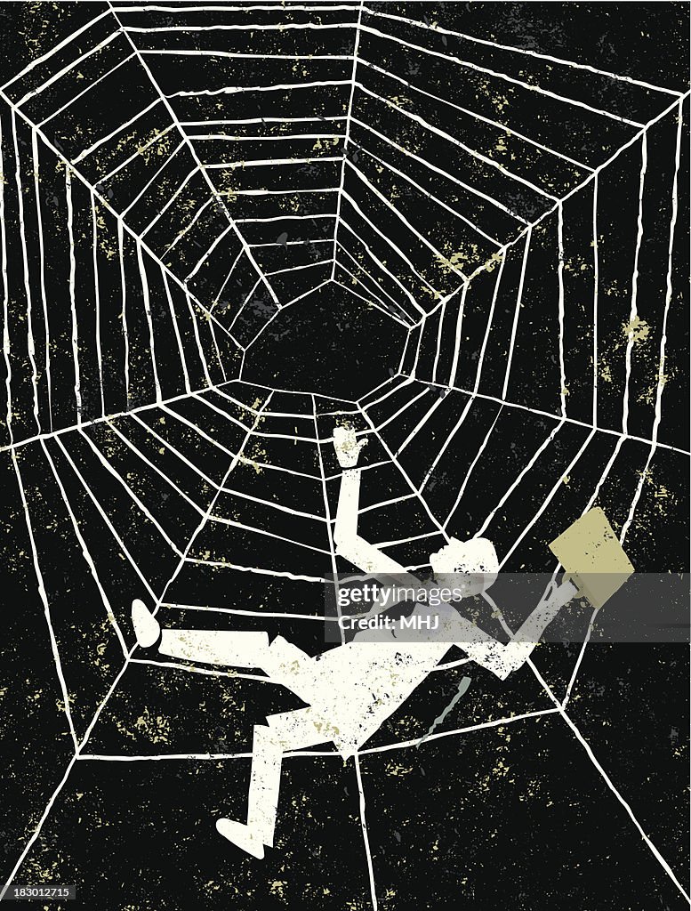 Hombre Falling Spider Web