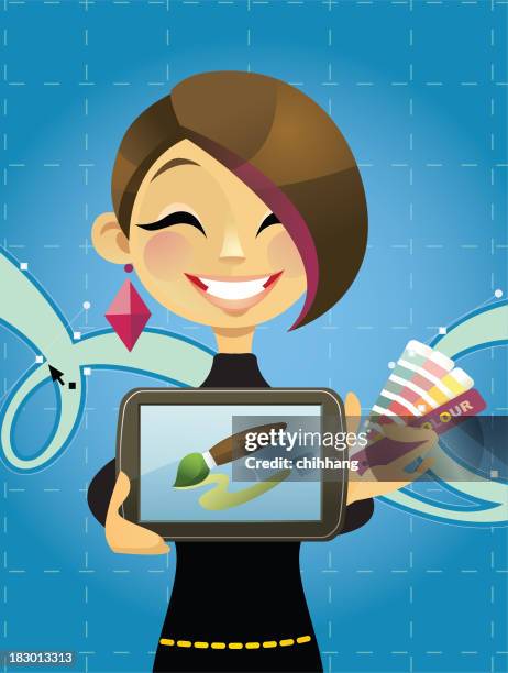 digital artist - graphic designer computer stock illustrations