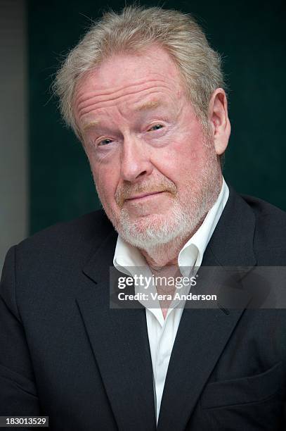 Director Ridley Scott at "The Counselor" Press Conference at The Mayfair Hotel on October 3, 2013 in London, England.