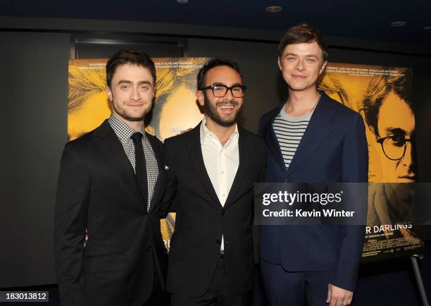 Actors Daniel Radcliffe, Writer/director John Krokidas and Dane DeHaan attend the premiere of Sony Pictures Classics' "Kill Your Darlings" at Writers...