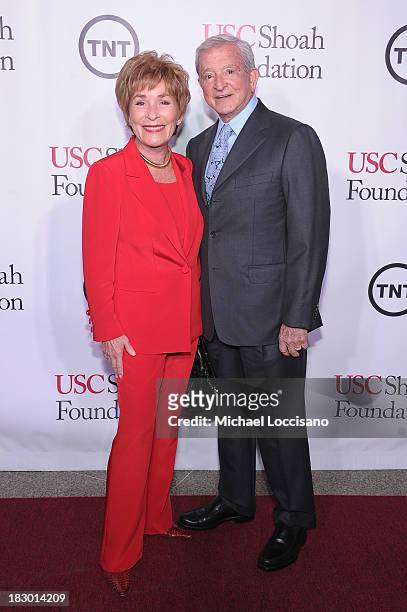 Judith Sheindlin "Judge Judy" and Judge Jerry Sheindlin attend the USC Shoah Foundation Institute 2013 Ambassadors for Humanity gala at the American...