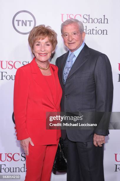 Judith Sheindlin "Judge Judy" and Judge Jerry Sheindlin attend the USC Shoah Foundation Institute 2013 Ambassadors for Humanity gala at the American...