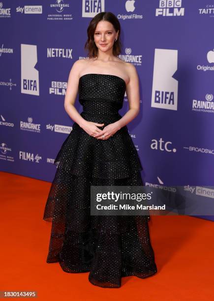 Morfydd Clark attends The 26th British Independent Film Awards at Old Billingsgate on December 03, 2023 in London, England.