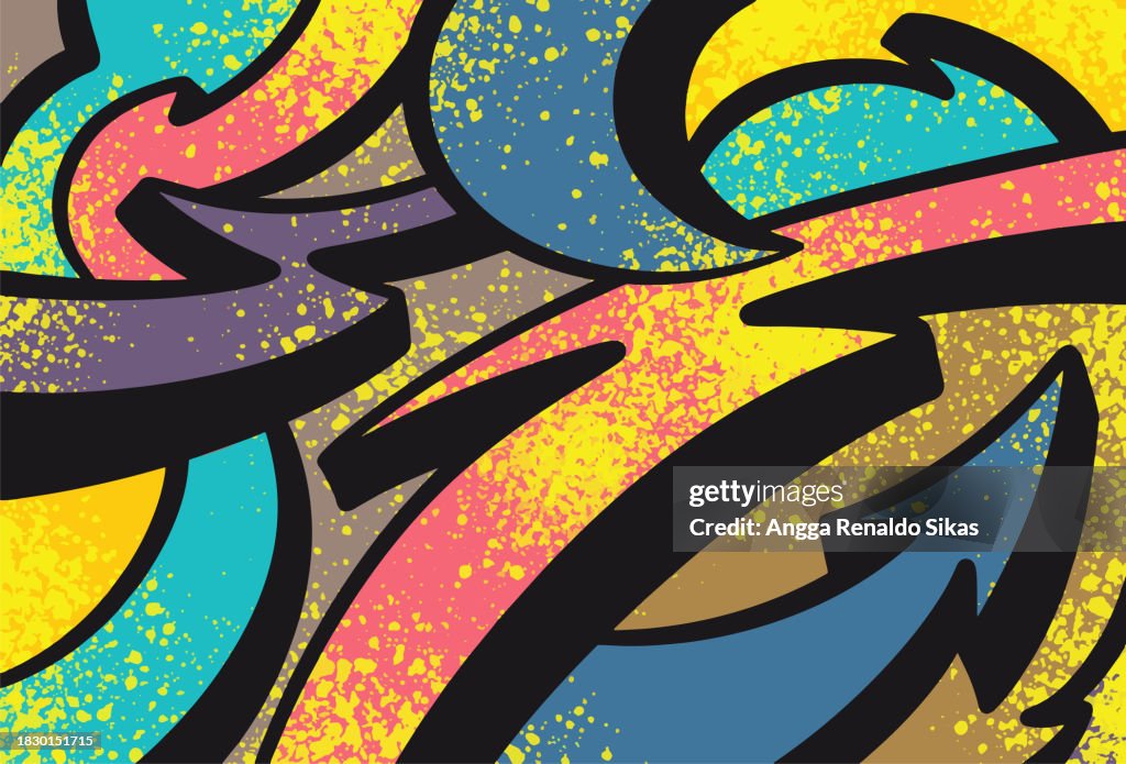 Graffiti Abstract Art With Arrows And Lines Symbols Background High-Res ...