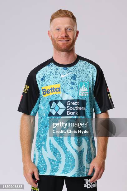 Charlie Wakim poses during the Brisbane Heat BBL Headshots Session at on Dec 4, 2023 in Brisbane, Australia.