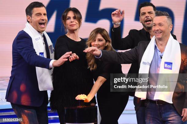 Italian TV host, entrepreneur Paola Perego, Italian journalist, TV host and writer Salvo Sottile, Italian TV host, radio host and author Arianna...