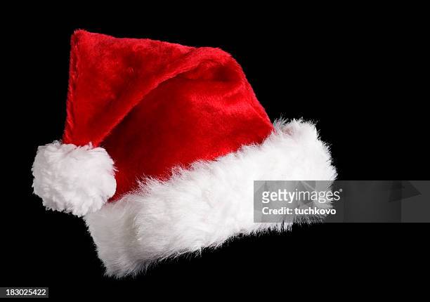 santa's hat - hat stock pictures, royalty-free photos & images