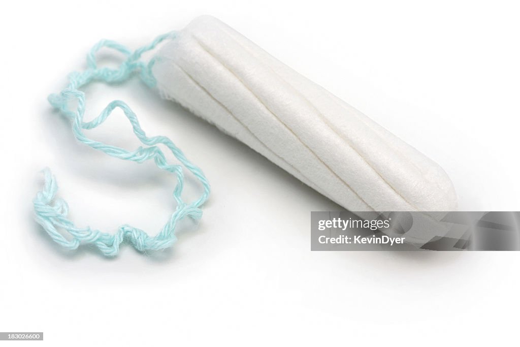 Tampon isoliert auf weißem Hintergrund