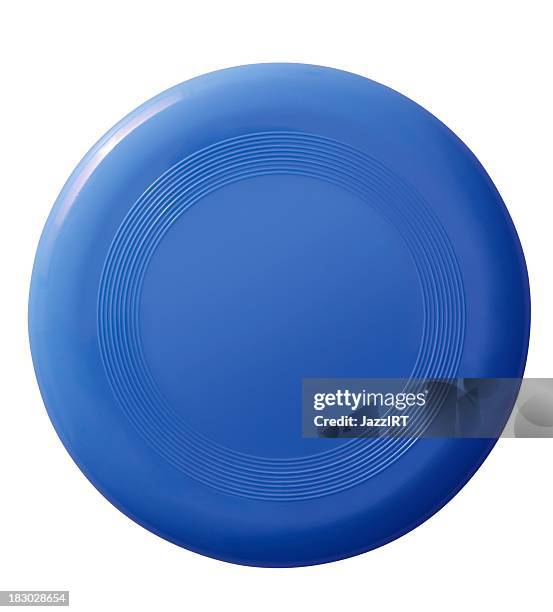 frisbee mit clipping path (isoliert auf weißem hintergrund - frisbee stock-fotos und bilder