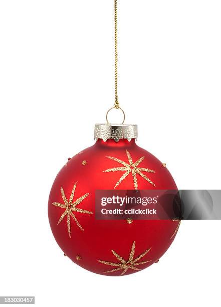 christmas ball - red string stock pictures, royalty-free photos & images