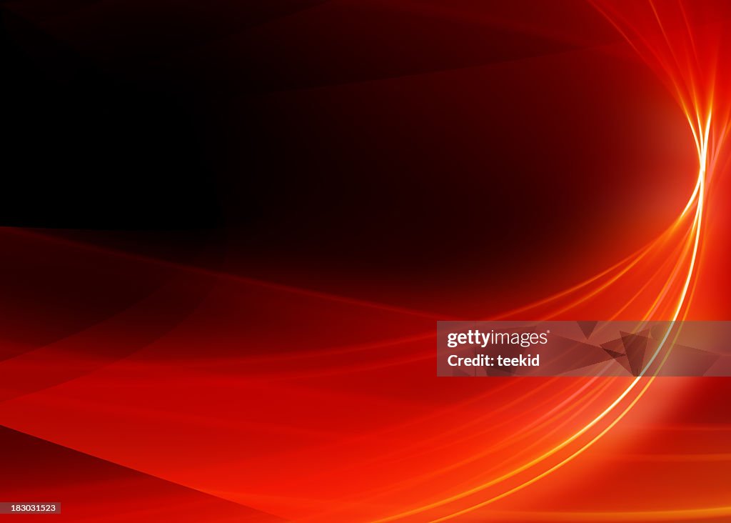 Abstract Background-Red Ribbon-High Quality Rendering