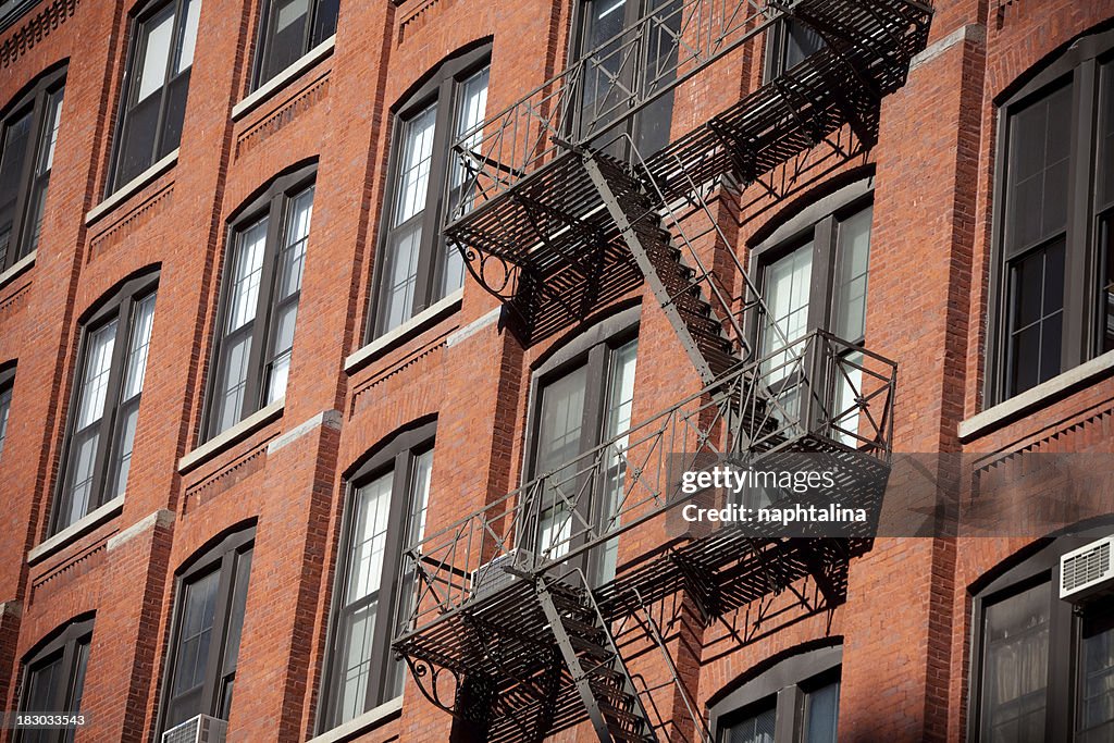 Fire Stairs in Brick building