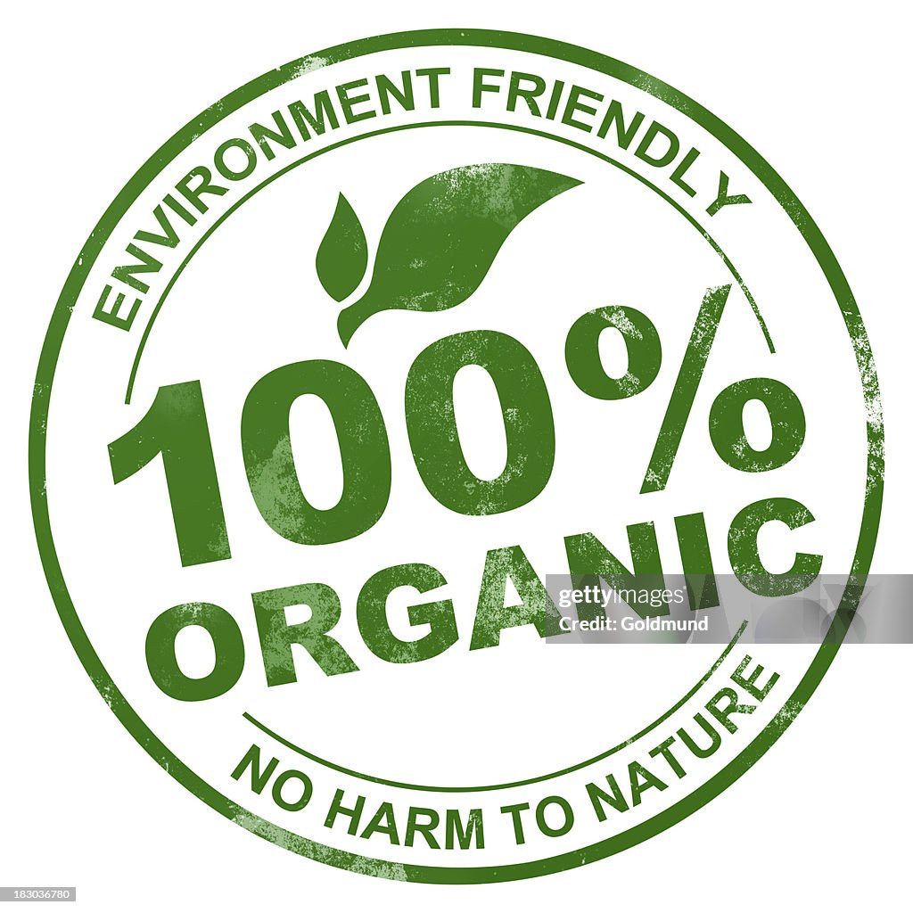 100% Organic Stamp