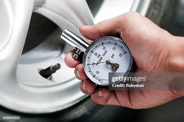 medidor de pneu - gauge - fotografias e filmes do acervo
