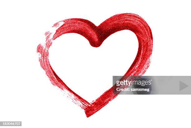 heart drawn using blood as finger paint - heart shape bildbanksfoton och bilder