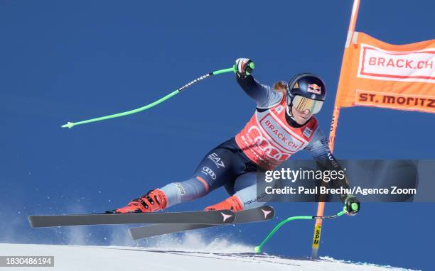 Sofia Goggia of Team Italy in action during the Audi FIS Alpine Ski World Cup Women's Downhill Training on December 7, 2023 in St Moritz, Switzerland.