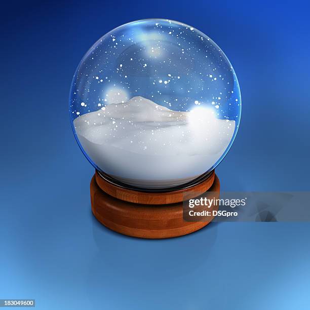 snow globe - snow globe stock-fotos und bilder