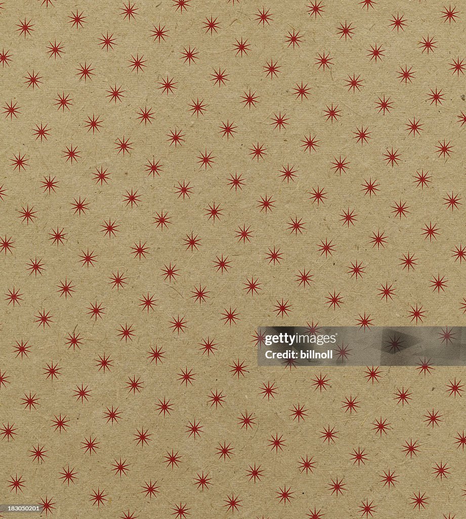 Recycled paper with star pattern