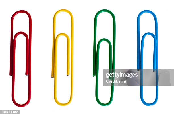 paper clips - paper clip stockfoto's en -beelden