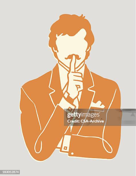 gesture to be quiet - shh stock illustrations