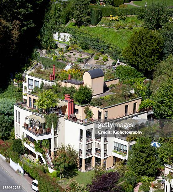 Beautiful view of High-Rise Green Roofs On Penthouse Apartments Available