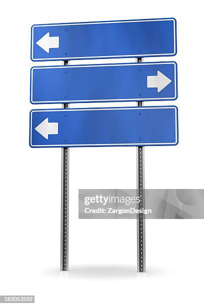 directional arrow sign - road sign isolated stock pictures, royalty-free photos & images