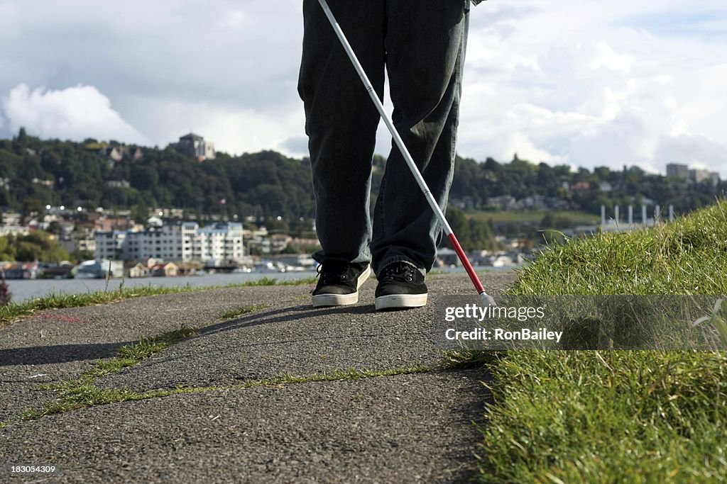 Cane User In Seattle