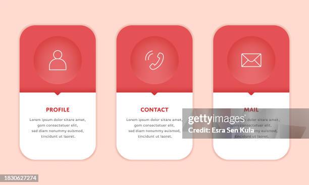 ilustraciones, imágenes clip art, dibujos animados e iconos de stock de póngase en contacto con el diseño de infografía conceptual con iconos sólidos. - parte de una serie