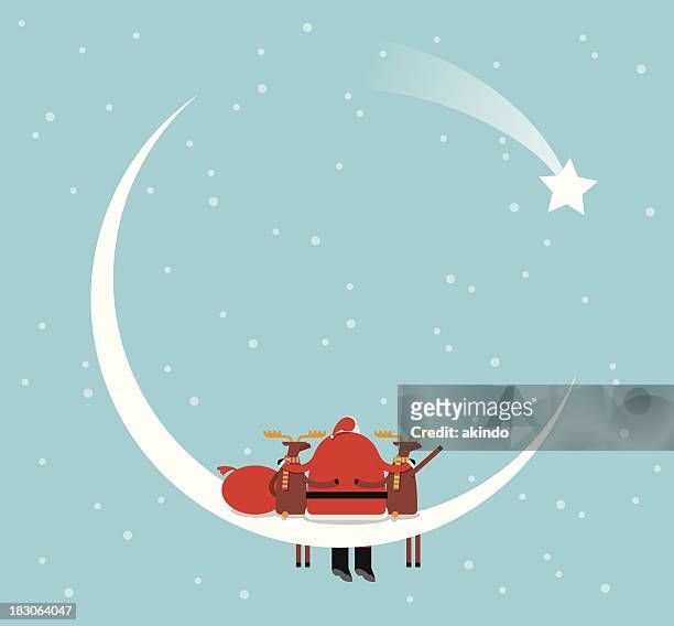 best friend - father christmas stock illustrations